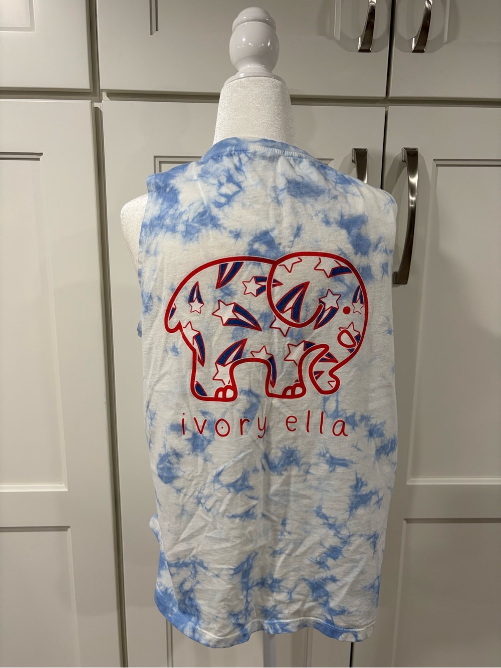 Ivory Ella July 4th Ripple Tie-Dye Muscle Tank Top - Picture 4 of 5